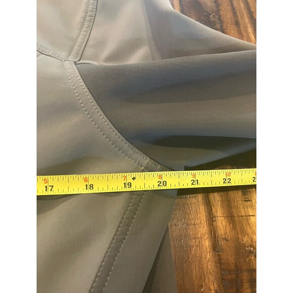 Eddie Bauer Jacket Soft Shell Mens Medium Gray Full Zip Fleece - Picture 8 of 9